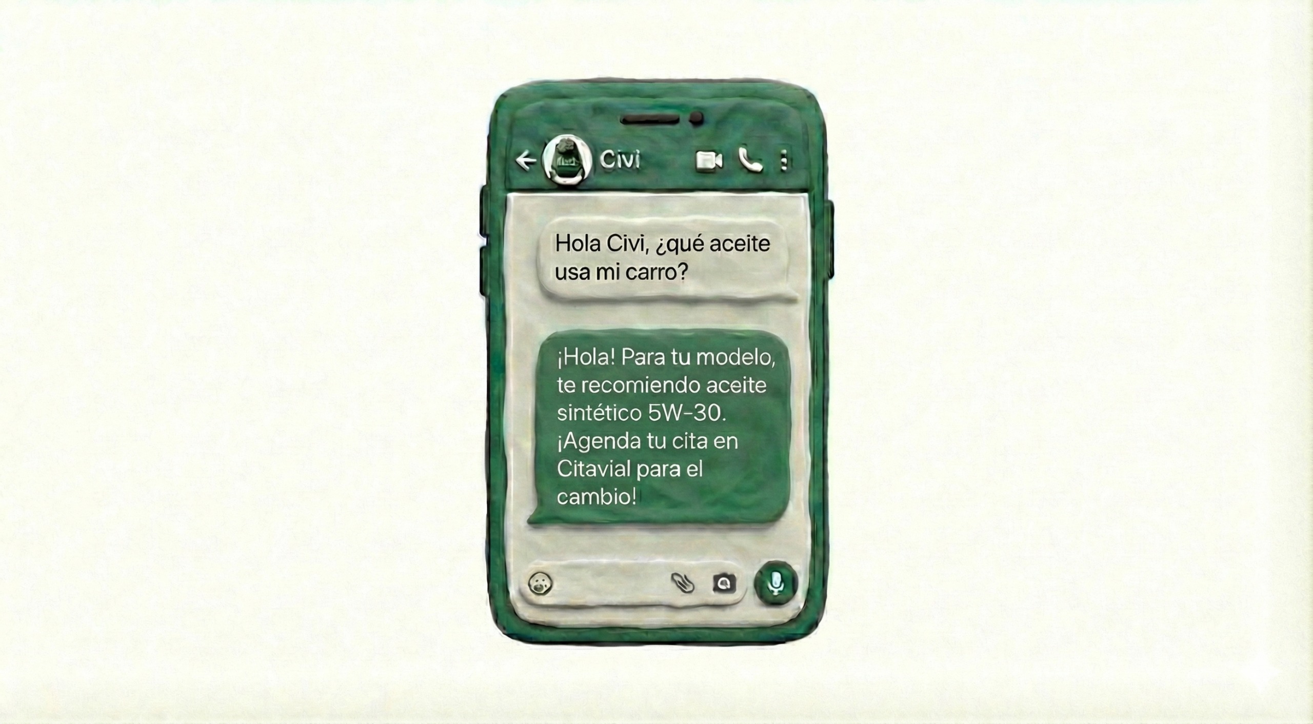 Chat de WhatsApp con CIVI